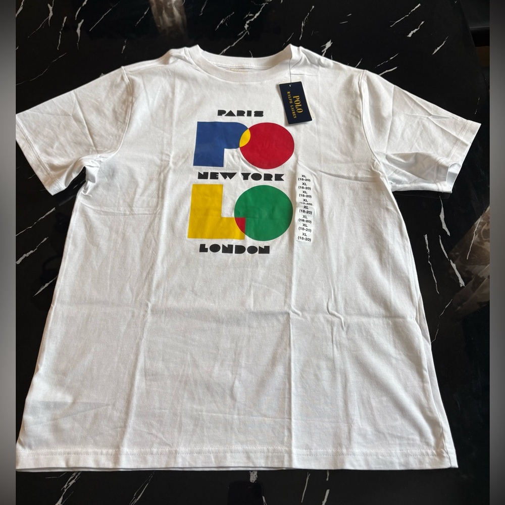 Polo by Ralph Lauren White Graphic Tee